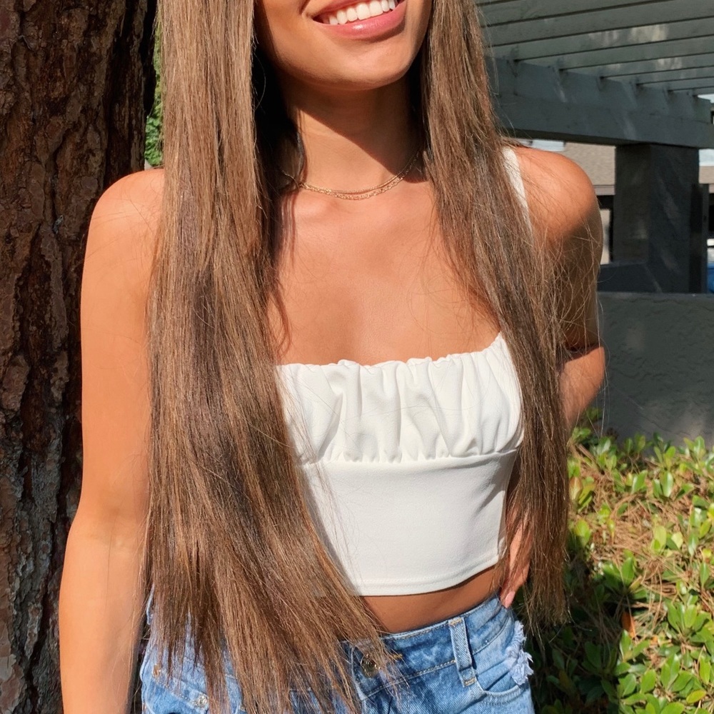 Cute white crop top